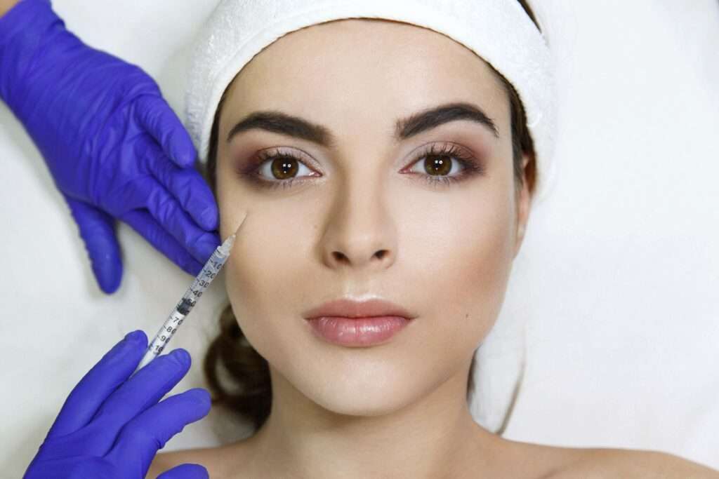 Dermal filler injection for facial contouring at DermaWorld Skin Clinic Delhi
